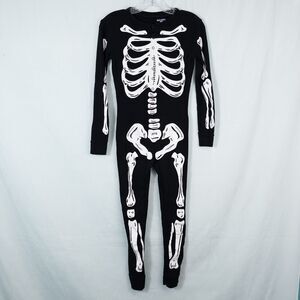 Old Navy Kids Unisex Skeleton One Piece Halloween Costume Pajamas Size XL (12)